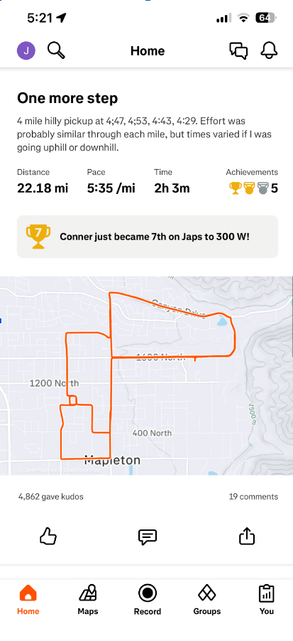 Strava screenshot